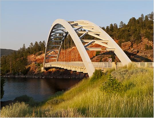 Large curved bridge in Daggett County