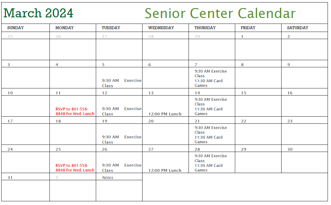 MarchSeniorCalendar