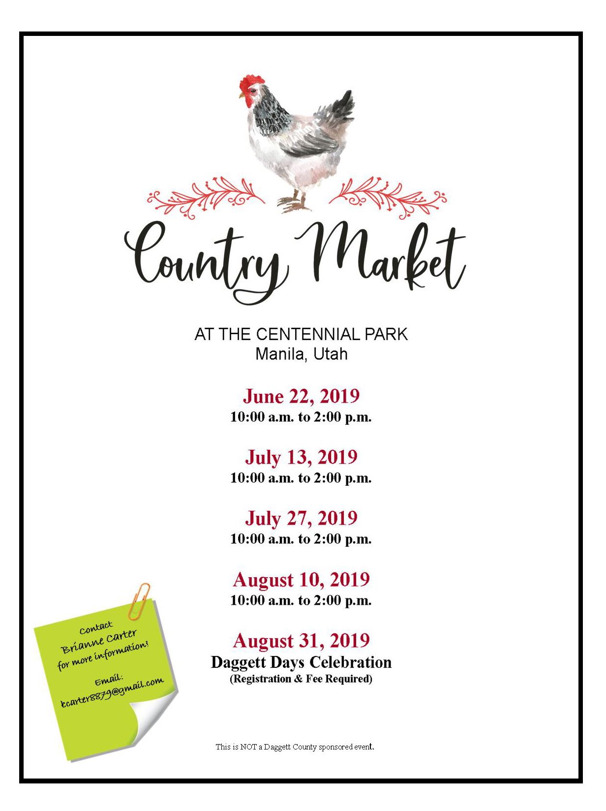 2019 Country Market Flyer