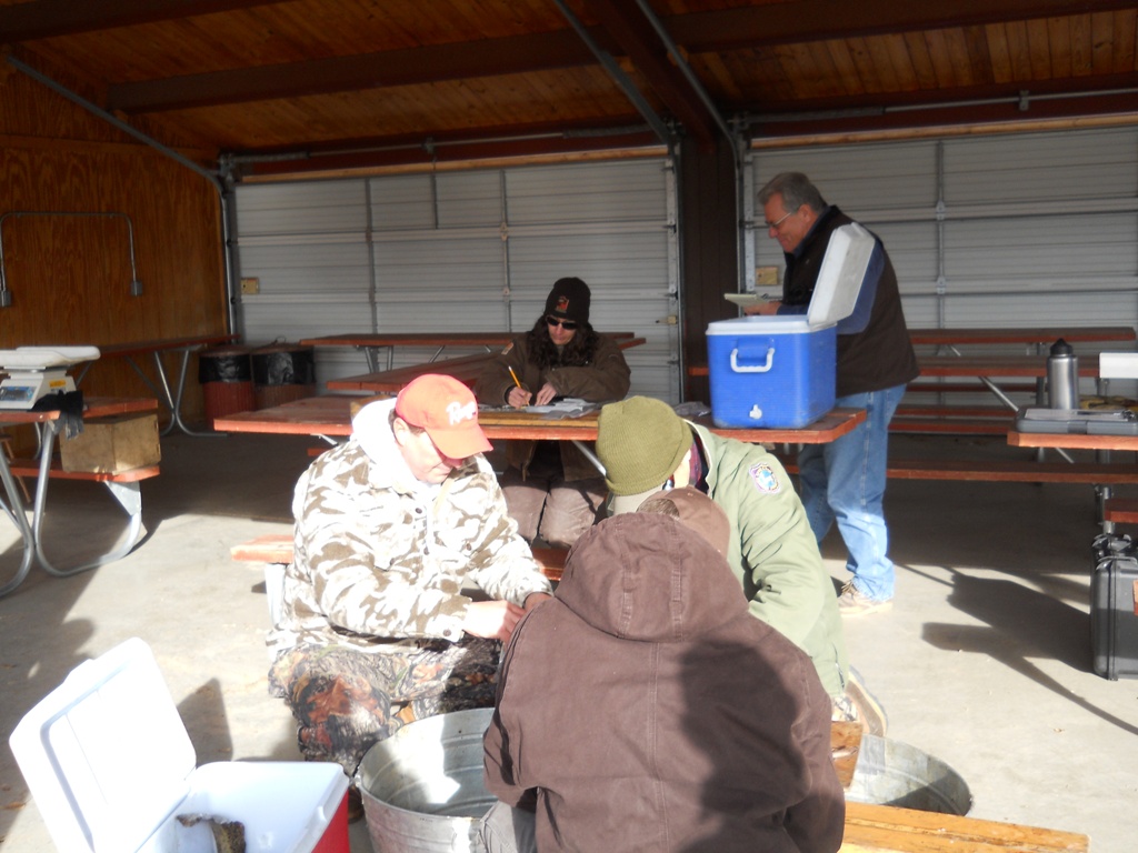 Photo of Burbot check-in prior to the closing ceremonies of the 2012 Burbot Bash