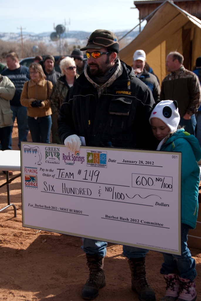 Photo of some members of Team Asay that won the prize for catching the Most Burbot during the 2012 Burbot Bash.  That's two years in a row for Team Asay!!