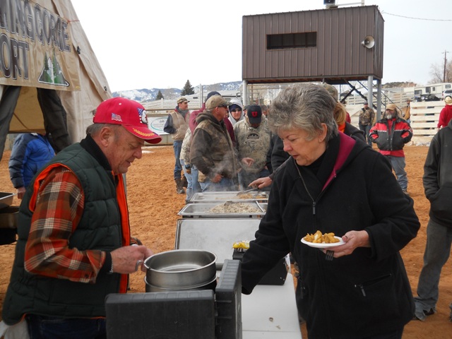 Photo of Burbot samples being given out during the 2013 Burbot Bash Closing Ceremonies.