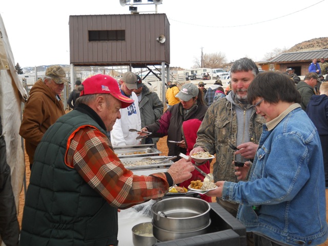 Photo of Burbot samples being given out during the 2013 Burbot Bash Closing Ceremonies.