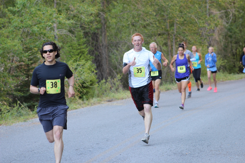Runners on the course - 2013 Tower Rock Run