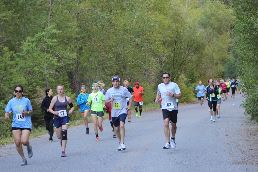 Runners on the course - 2013 Tower Rock Run