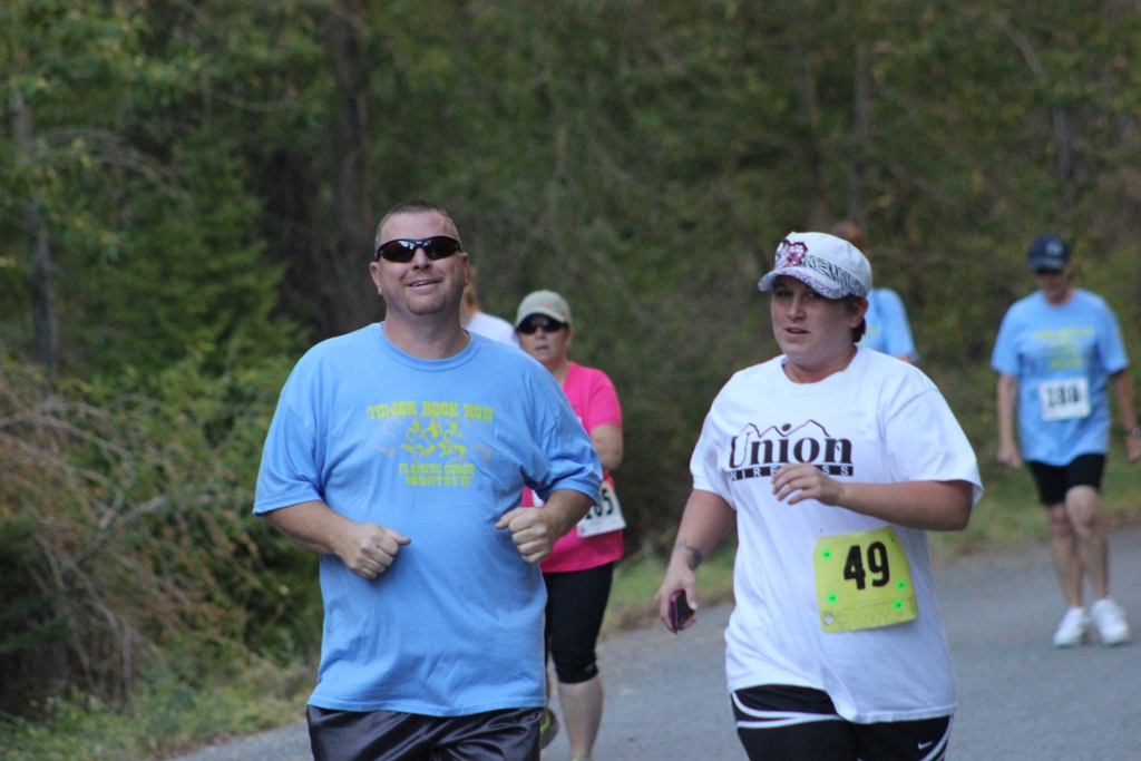 Runners on the course - 2013 Tower Rock Run