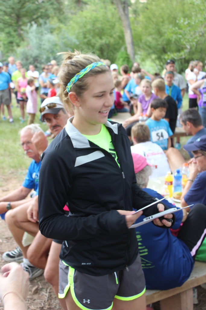 All runners were entered into the drawings for donated and purchased prizes.