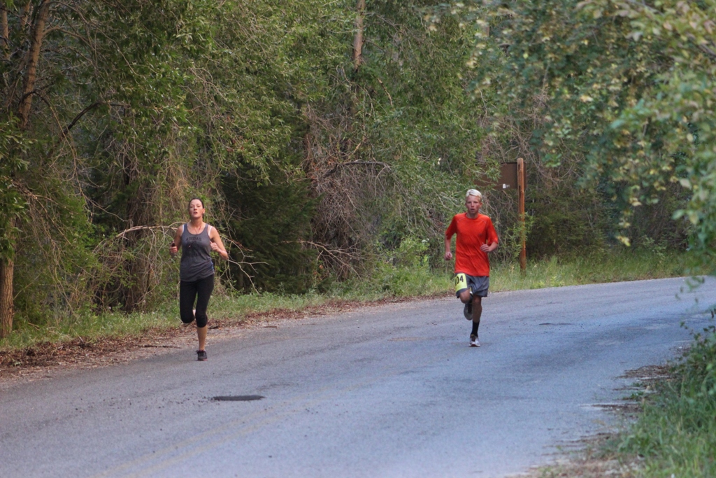 Runners on the course - 2013 Tower Rock Run