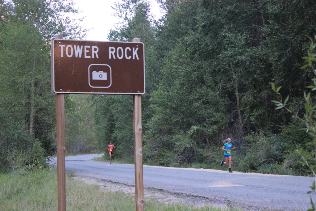Runners on the course - 2013 Tower Rock Run