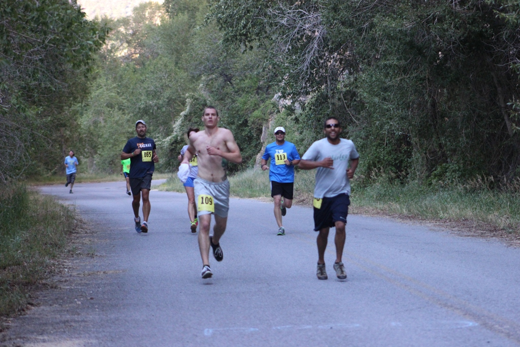 Runners on the course - 2013 Tower Rock Run