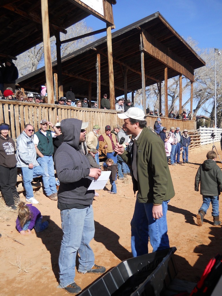 Photo of TV Outdoor personality Adam Eakle interviewing a 2011 Burbot Bash participant